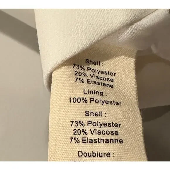 NWT L'AGENCE Kenzie White Size 6 Double Breast Blazer Jacket Office Lux Cotton